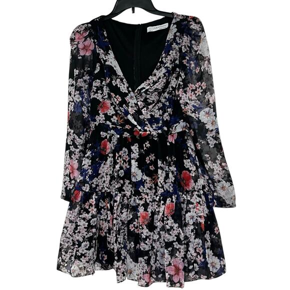 IEENA for Mac Duggal Dresses & Skirts - IEENA by Mac Duggal Black Floral Long Sleeve Dress Size 2 NWT Wedding